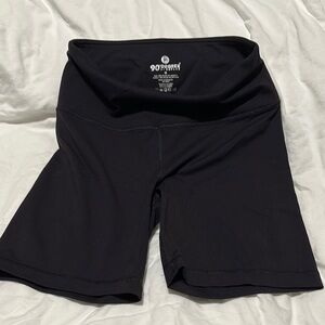 90 Degree By Reflex Black Bike Shorts with Wide Waistband